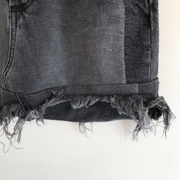 Hidden Black Denim Raw Hem Mini Skirt - Picture 2 of 6